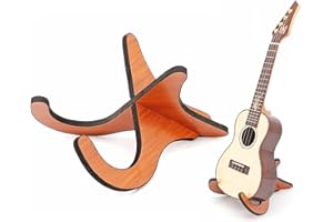 Eidoct Support de ukulélé portable en bois pour petite guitare, violon, banjo, mandoline