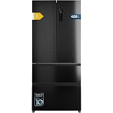 Cecotec French Door Fridge with 4 Doors Semi-Integrable Total No Frost Bolero CoolMarket F2D 458 SBI Dark E, 458 Litres, Heig