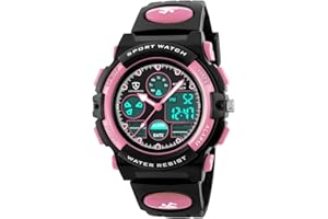 aswan watch Reloj Deportivos para Niños y Niña Resistente al Agua Digital Analógico Militares Impermeable Relojes Niño