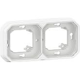 Legrand Plexus 069694L Recessed Plate - 2 Posts - Horizontal or Vertical - White