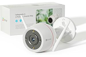 EZVIZ Outpro 2K Caméra Surveillance WiFi Extérieure avec Vision Nocturne en Couleur, Alarme Sirène et Flash, étanche IP67, Détection de Personne, Audio Bidirectionnel, H.265, Compatible Alexa