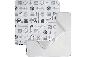 JJC 50cm Selbstklebende Schutzhülle, Anti-Scratch Soft Camera Lens Pouch Case Wrap Cloth Wrapper für Kamera Objektiv Laptop Telefon iPad und mehr CL