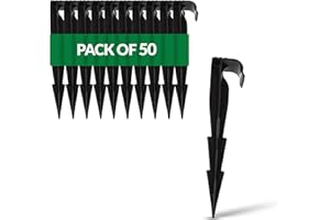 GARDENIX Lot de 50 AquaPEG piquets de Fixation pour Ligne d'égouttement, tuyaux d'irrigation et tuyaux gouteurs