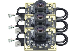 Gokelomg 3 stycken OV2710 100 graders objektiv för bildarens kameramodul. Io-punktsystem, 2 MP USB-kameramodul