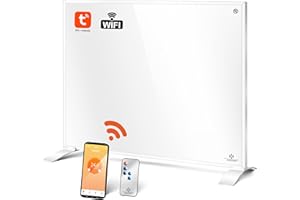 KESSER® Infrarotheizung Energiesparend Infrarot Standgerät & Wandmontage Elektroheizung 350W mit Fernbedienung Thermostat & App-Steuerung Elektrisch Heizpaneel Heizung Konvektor Standfüße