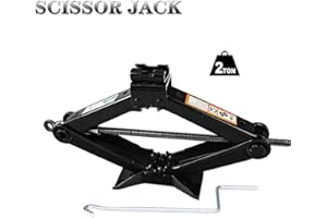 JAOSY 2 Tonne Scissor Car Jack Repair Rustproof Tool Kit with Crank Handle for Van Ford/Mercedes Benz/Peugeot/Renault/Citroen
