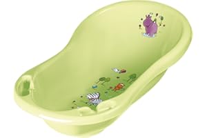 KiNDERWELT Babywanne 84 cm - Baby Badewanne - BPA-Frei - Wanne zum Baden für Babys und Neugeborene - grün