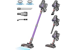 YISORA Aspiradora sin Cable, 25Kpa/50min Aspirador Escoba Sin Cable Potente, aspirador ultraligero sin cable, aspirador de mano, Aspirador Inalámbrico Adecuada para pelo de mascotas, alfombras y suelos duros