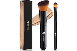 DUcare Foundation concealer borstset 2 st professionella Kabuki-borstar för ansikte näsa syntetisk vätska blandning mineralpulver sminkverktyg