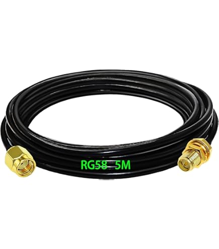 Boobrie High Cable SMA 20M RG58/U Male To Female Coaxial 50 Ohm Extension Cable For Wifi Router 3g 4g Lte Antenna Low Loss Wireless Lan Gps Not For Tv Avis Fiche Technique Et Prix Au Maroc
