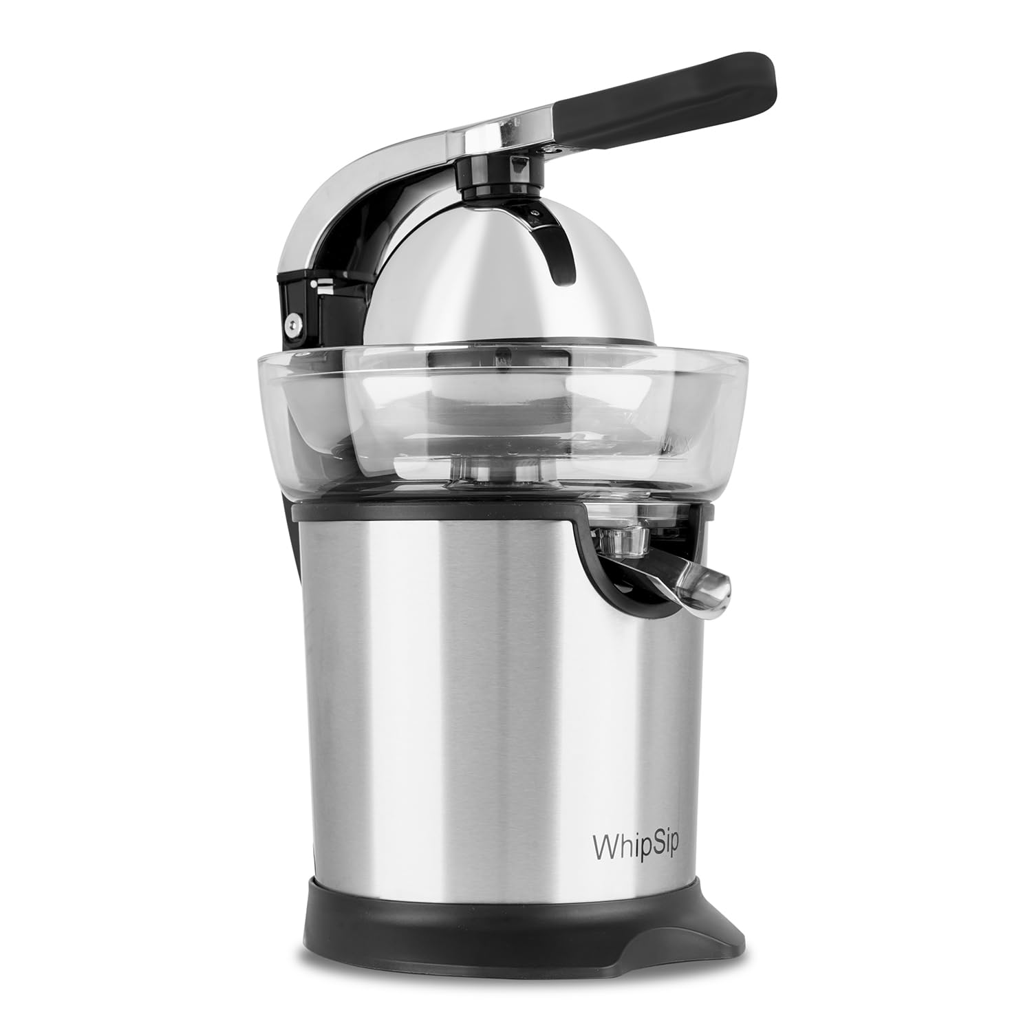 Whipsip Electric Citrus Juicer Squeezer, Hygenic Citrus Squeezer Blender with Two Cones, Ultra Quiet Motor & Innovative Compact Ergonomic Design for Best Juicing