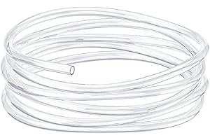 Pawfly Aquarium Airline Tubing 2 m Standard 4-6 mm Air Line Tubing for Fish Tank Air Pump Flexible Kink-Resistant Pure PVC Hose Air Tube for Aquarium Garden Terrarium Pond