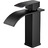 Forious Bathroom Tap, Waterfall Stainless Steel Basin Tap | Spout Height 110 mm, Water and Energy Saving, Practical Single Le