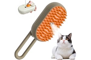 DGMYFY Spazzola a Vapore per Gatti,Spazzola vapore Gatti Domestici 3 in 1 per Massaggio di Bellezza Detergente,Spazzola con Vapore per Gatti,Spazzola per Gatti con Vapore