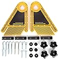Walfront Board Table Saw Fence Miter Gauge, Adjustable FeatherBoards for Router Tables Table Saw Bandsaw Slot Woodworking Power Tool Accessories, Yellow