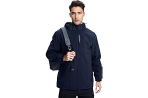 Covisoty Chaqueta Impermeable Para Hombres, Ligera con Capucha Cremallera Chaqueta Cortavientos Para Hombre Viento al Aire libre Para Senderismo Viajes