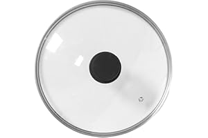 FytStycale Couvercle En Verre de 34 Cm pour Couvercle de, Couvercle de Batterie de Cuisine Léger et Portable, Couvercle Universel pour Casseroles et Poêl