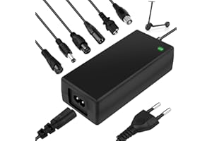 VAILEAL Hoverboard Cable de Carga para e-Scooter, 42V 2A Cargador Cable de Carga con 6 Conexiones para Scooter eléctrico, Adaptador de Corriente para Equilibrio eléctrico, Enchufe de la UE