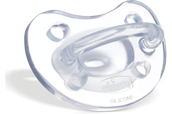 Chicco 00073011320000 Sucette Silicone Physio, Transparent, 0-6 Mois