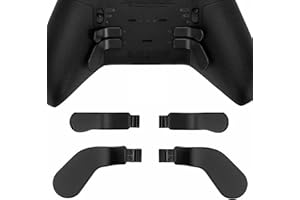 Ceozon Ersatz-Rücken-Paddel, 4 Stück, Metall, Edelstahl, Triggerschlösser für Xbox One Elite Controller Serie 2 Rücktasten, Zubehör, Schwarz