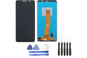 Visiodirect® Ecran Complet: Vitre Tactile + Ecran LCD Compatible avec Wiko Y80 Taille 5.5" Noir + Kit Outils