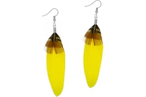 Soul-Cats Elegante Federohrringe in vielen Farben Hippie Feder