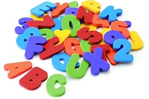 HYXODJY Espuma Juguetes Baño para Niños Letras y Numeros Juguetes de Baño Bebé Educativo Baño Juguetes para Cuarto de Baño Pegatinas Letras Flotantes Bebés Jugar y Aprender 36 Piezas,Colores Variados