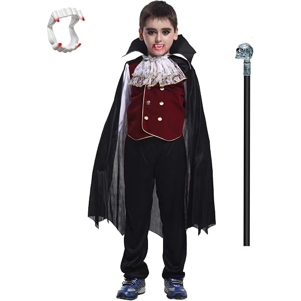 My Other Me Gothic Vampire Costume For Kids - Includes Vest, Shirt, Pants & Cape