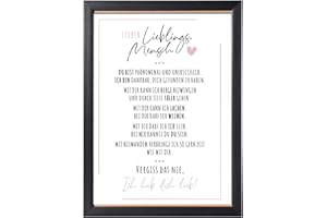 FJLLRVEN Definition Poesie Kunstdruck-Poster | Weihnachtsgeschenke Lieblingsmensch Geschenke | Wandbilder Wohnzimmer | Weihnachten Geschenk für Lieblingsmenschen | Wanddeko Wohnzimmer Deko | DINA A4 mit Rahmen
