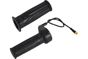 BTFO 2pcs 20X Poignées d'Accélérateur Entièrement Rotatives pour Vélo Électrique, 12V-72V avec Connexion Étanche à 3 Broches pour Conversion de Vélos Électriques Scooters et Motos
