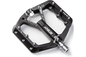 ANSJS Pedali per mountain bike, in alluminio, con cuscinetti a sfera industriali, 9/16 pollici, pedali per bici da corsa, piattaforma per e-bike, mountain bike, BMX, trekking
