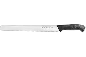 Sanelli Skin Coltello Pane seghettato, Acciaio Inossidabile, Nero, Lunghezza lama 37 cm.