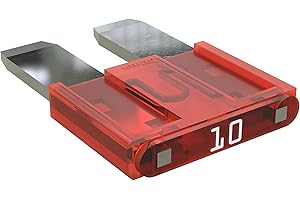 AUPROTEC Fusibles à Lames Mini 2A - 30A fusible enfichable d'automobile Choix: 10A ampère Rouge, 25 pièces