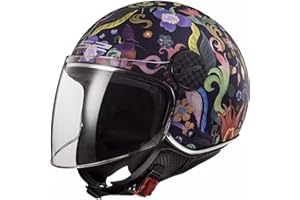 LS2, Casque Moto Jet SPHERE LUX BLOOM Matt Blue Pink, L