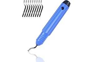 Flintronic Desbarbador Metal, 10 pcs Herramienta Desbarbadora Cuchillas de Desbarbado de Rotación de 360° Giratorio Quita Rebabas para Acero, Plástico, Aluminio, Cobre, Impresora 3D con Una Caja.