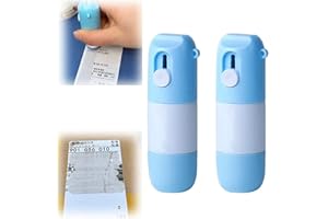 ZOOARTS Líquido de corrección de papel térmico con cuchillo de desboxeo, líquido de protección de datos de papel térmico, información portátil, líquido de corrección de protección antifugas (2 piezas)