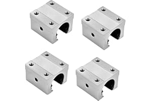 CNCYEAH Bloque deslizante de cojinete lineal de aleación de aluminio de 4 piezas SBR16UU de 16 mm, cojín de cojinete lineal Bloque deslizante de cojinete de bolas lineal para piezas de enrutador CNC