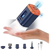 Electric air Pump for Inflatables, Portable Rechargeable Mini Pump with 2000mAh Battery for Air Mattress Couch Pool Floats,Bl