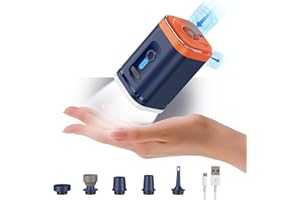 CAPNEW Electric Pump for inflatables, Air Pump Portable Rechargeable 1800mAh Inflate Deflate for Paddling Pool Air Mattress AirBed Pool Floats Boat/Space Hopper Toys/Exercise Ball/Vacuum Sorage Bags