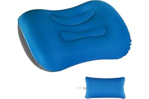 Eono Ultralekkie Nadmuchiwane Poduszki Kempingowe dla Dorosłych, Kompaktowa Nadmuchiwana Poduszka Podróżna, Wygodna Ergonomiczna Nadmuchiwana Poduszka Powietrzna