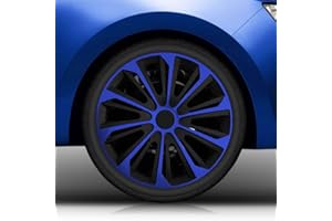 ‎AUTOTEPPICH STYLERS 15" 15 Zoll Radkappen/Radzierblenden vom RADKAPPEN KÖNIG 006 (Farbe Schwarz-Blau), passend für Fast alle Fahrzeugtypen (universal)