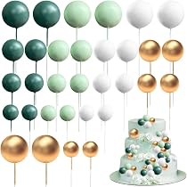 32 Tortendeko-Kugeln – Bunte Cupcake-Topper Für Geburtstag, Hochzeit, DIY-Kuchen