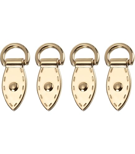 WADORN 6 Set Fibbia per Borsa Laterale In Metallo, 3 colore Chiusura A Sospensione per Borsa In Pelle Fibbia con Anello A D Staccabile con Viti Fibbia per Cinturino In Tessuto Fibbia