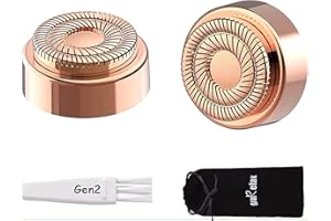 ‎GURELAX Gurelax Gesichtshaarentferner Ersatzköpfe für Flawless Finishing Touch, Schmerzlosen Generation 2 Ersatzkopf, 6 Stück mit Flanellbeutel für Lippen, Kinn, Wangen(2pcs)