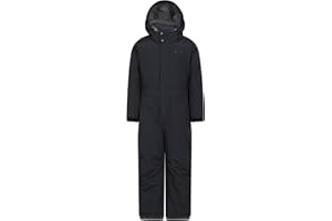 Mountain Warehouse Cloud Kids Snowsuit - Waterproof, Adjustable, One Piece Jumpsuit, Taped Seams, Fleece Lining, Girls & Boys - Ski, Winter