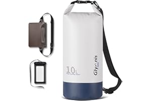 ‎GLYMNIS Glymnis Dry Bag wasserdichte Tasche 10L 20L Wasserdichter Packsack mit Bauchtasche und Tragegurt Waterproof für Wassersport Strand Schwimmen Bootfahren Reisen Camping