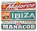 Produktbild Ibiza Maus Pad, Urlaub Mottoparty Mallorca Ibiza und Manacor Exotic Places von Balear Region Spanien, Standard Größe Rechteck rutschfeste Gummi Mauspad, multicolor