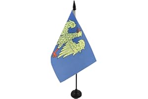 AZ FLAG Bandiera Da Tavolo Friuli-Venezia Giulia 21x14 cm - Piccola Bandierina Friulana - Regione Italia 14 x 21 cm