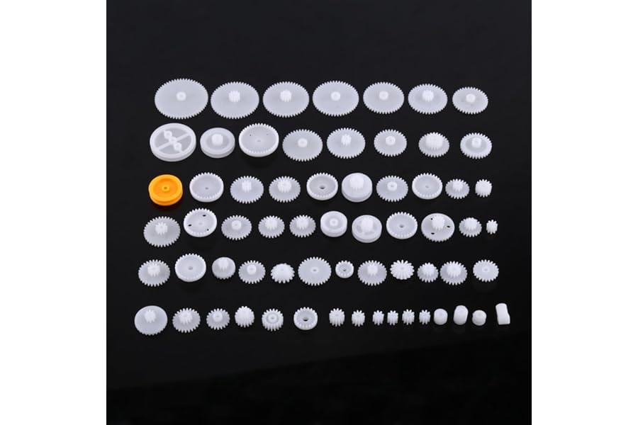 Plastic Gears Set, Small Gears and Cogs Set RC Motor Gears Mini Robot Gears , Gear Spare Parts for DIY RC Rdron Car Helicopter Model Building
