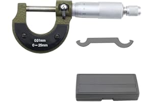 ZDNT Bügelmessschraube 0-25 mm Mikrometerschraube 0.01mm Auflösung Mikrometer Auflösung Mikrometer Metrischer Bügelmessschraube Messschraube